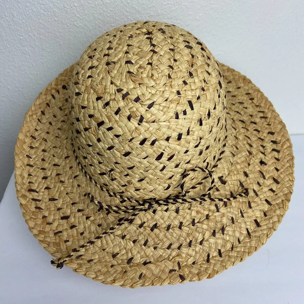 Peter Grimm Sun Hat  Straw Raffia  Brim Floppy